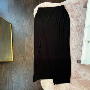 Midi skirt with high thigh skirt